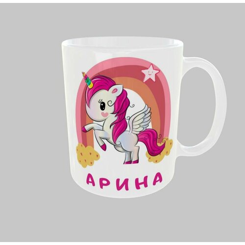 Кружка именная с единорогом 