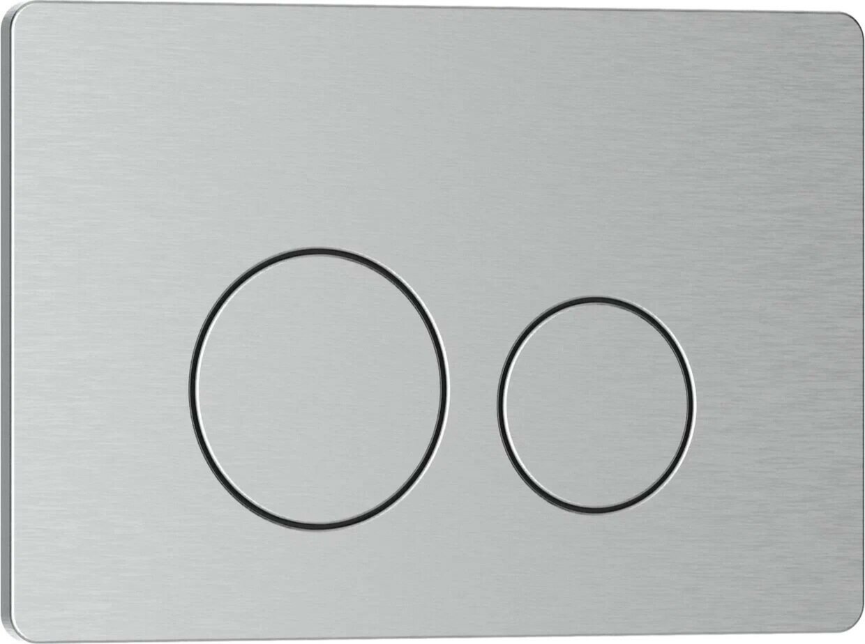 фото Кнопка смыва Iberica Blanca INOX-O 246х165мм хром матовый, нержавеющая сталь (IIB. B081.003.002)