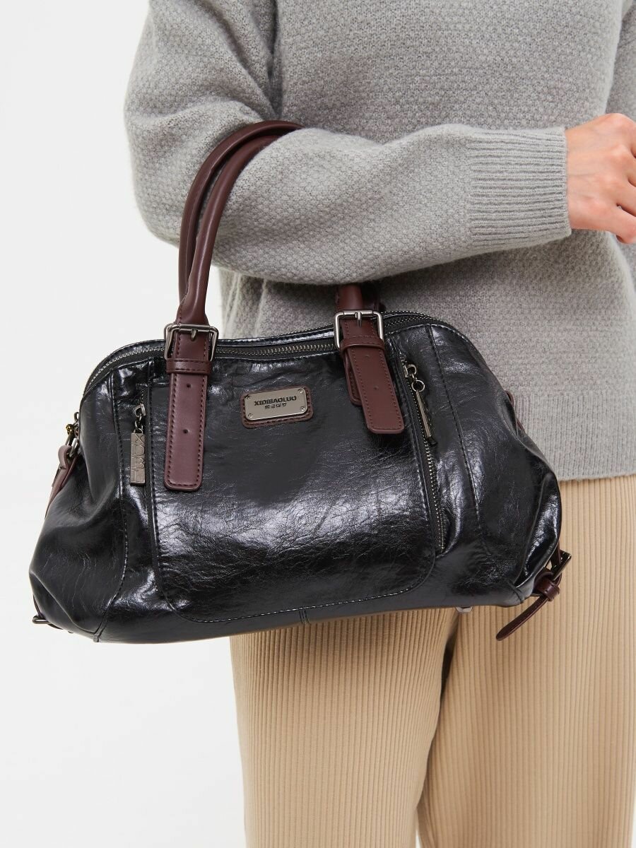 фото Сумка через плечо винтажная рыжая