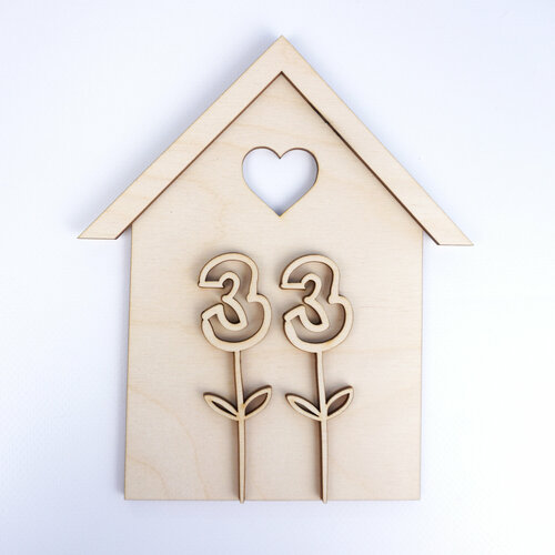 Номер квартиры PlainBox заготовка для декорирования