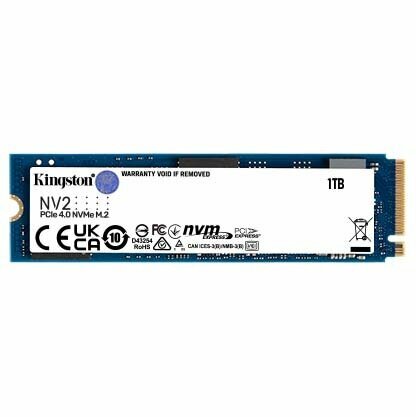 Внутренний твердотельный накопитель Kingston NV2 1ТБ NVMe Gen 4x4 M.2 2280 SNV2S/1000G — фото 1