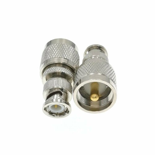ВЧ-адаптер UHF(male) PL259-BNC(male) 10шт серебристый