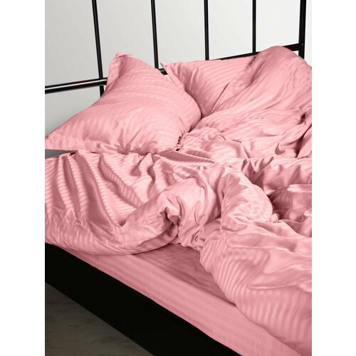 Комплект 2-х спального постельного белья ткань Страйп-сатин цвет розовый SS12373 2770₽