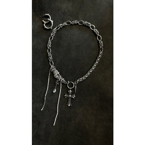 Крестик, серебристый