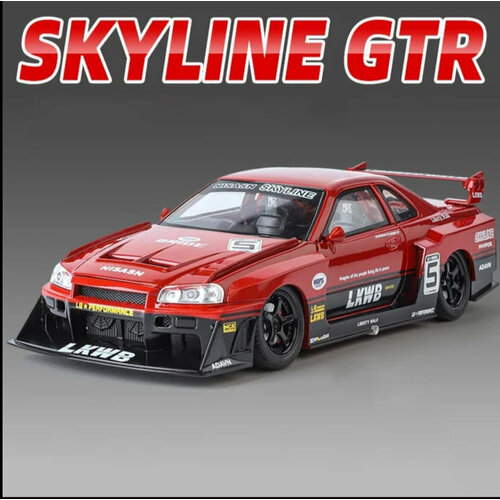 Коллекционная масштабная модель Nissan Skyline R34 GT-R Nismo S-tune (металл, свет, звук)