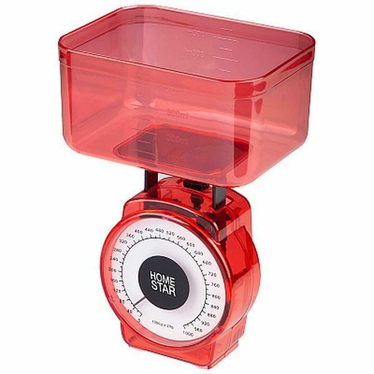 Весы кухонные механические HomeStar HS-3004М 1 кг цвет красный