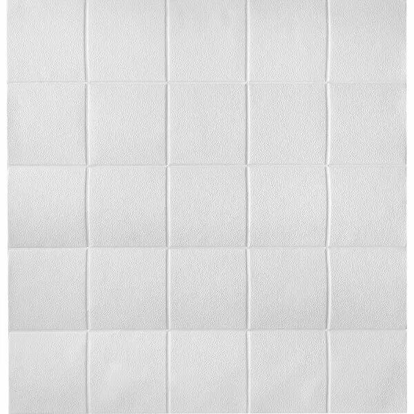 фото Листовая панель ПВХ Квадрат белый 700x700x3 мм 0.49 м?