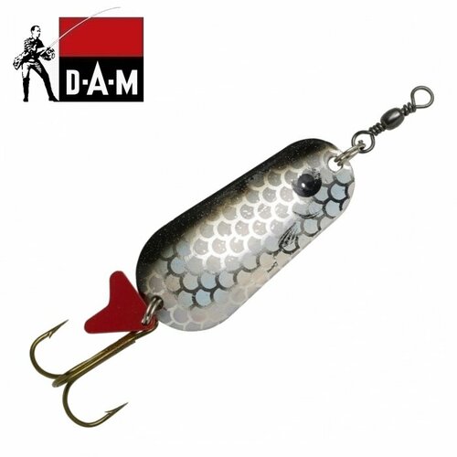 Блесна Колеблющаяся DAM Effzett Standart Spoon 65 мм/30 г, цвет Holograph Black