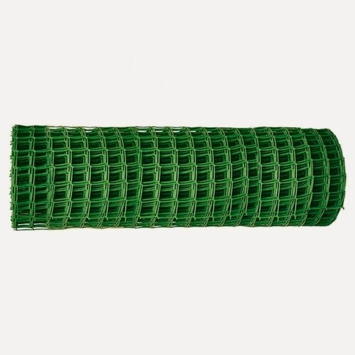 Изображение товара Решетка заборная в рулоне, 1,8х25 м, ячейка 90х100 мм, пластиковая, зеленая// Россия