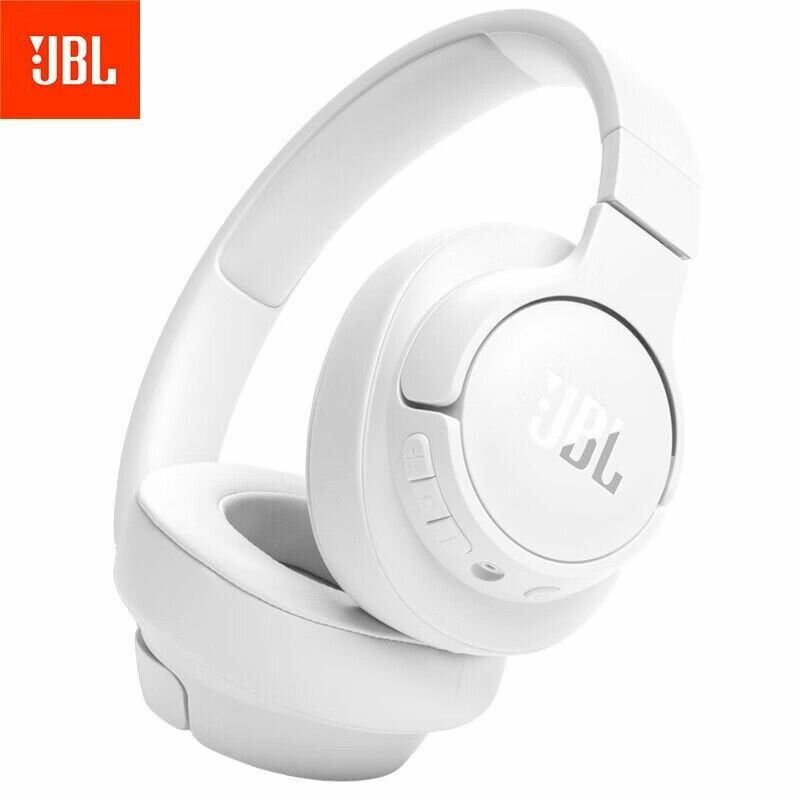 Наушники JBL Tune 720 BT, беспроводные, полноразмерные, с активным шумоподавлением, белые — фото 1