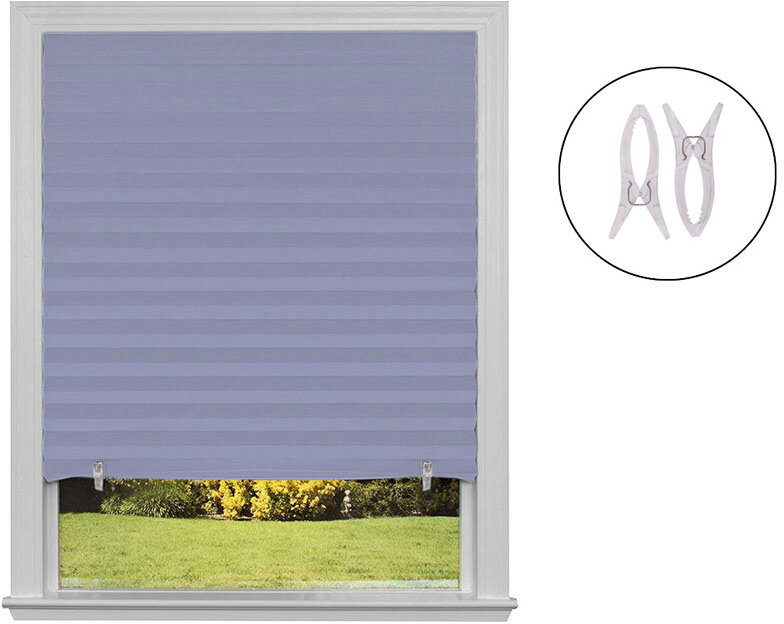 Самоклеящиеся шторы-плиссе Skandi размер 60х180см цвет голубой