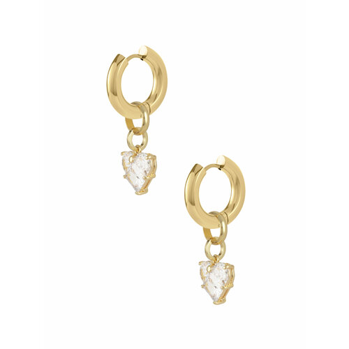 Серьги с подвесками, конго LUMINORA, фианит, размер 20 мм, золото