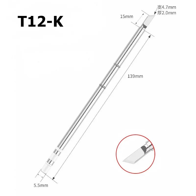 Паяльник T12 Tipsжало паяльника для Hakko FX951 STC и STM32 OLED паяльная станция Электрический паяльник  T12-K