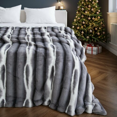 Плед пушистый меховой Home Atelier, покрывало евро размер 200x230 см