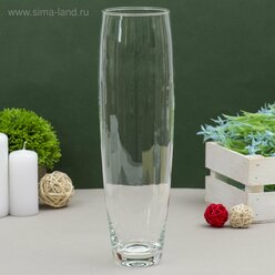 Ваза Фино , 1.3 л, d 7.5 см, h 30 см, стекло, прозрачная