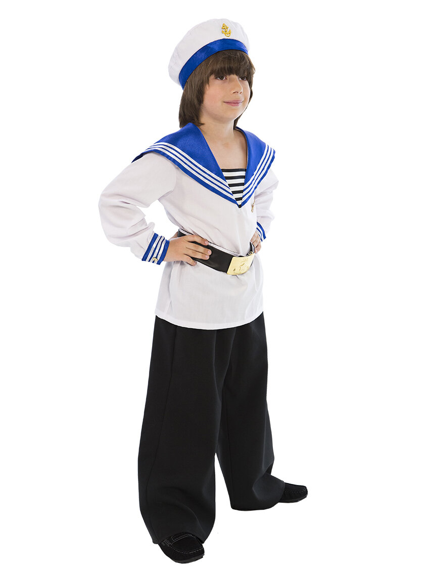 Военный карнавальный костюм матроса для детей (р.152-158) (р.38-40) — фото 1