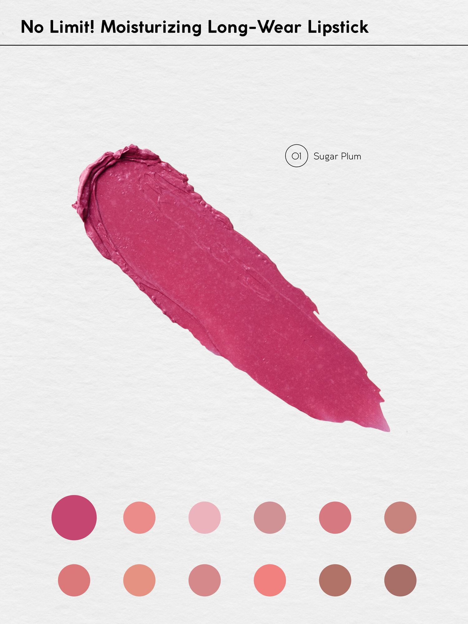 Губная помада Monic Beauty No Limit! увлажняющая тон 01 Sugar Plum — фото 1