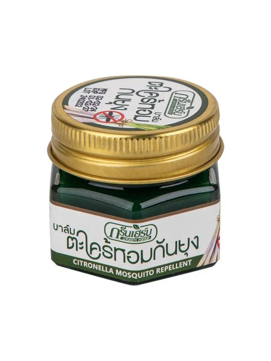 Картинки Тайский бальзам Green Herb, заживляющий, успокаивающий, от укусов насекомых, 20 грамм