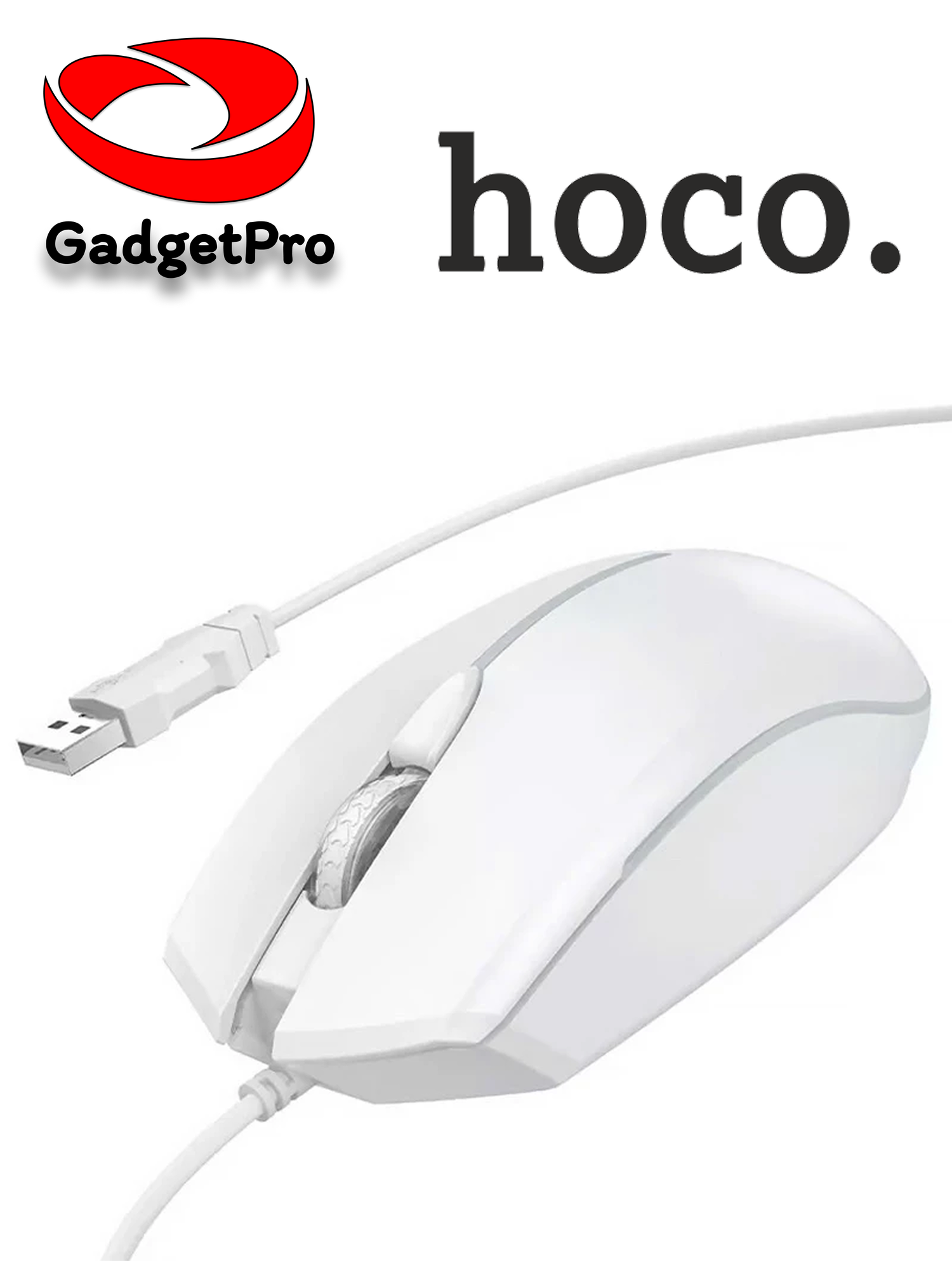 Игровая проводная мышь Hoco GM37, оптическая, 3200 DPI, RGB-подсветка, USB, эргономичная, 6 кнопок — фото 1