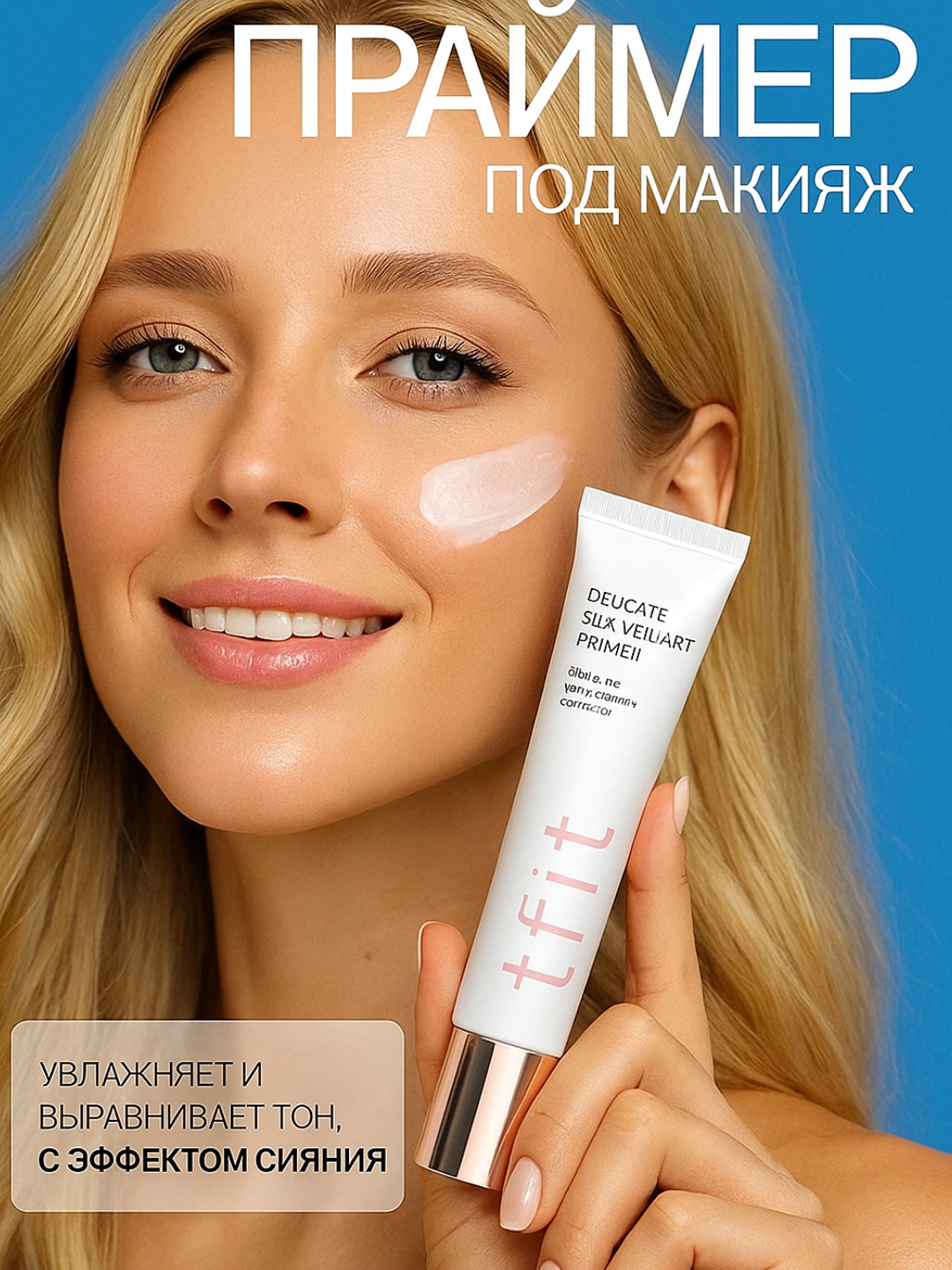 Праймер для лица "Белый", под макияж, увлажняющий, матирующий