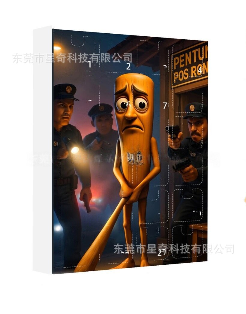 Забавная слепая коробка для пещеры Шань Хай Цзин деревянная палочка TungTungSahur ручная работа 24 шт кукла-обезьянка с бананом