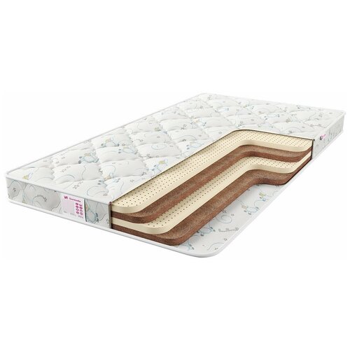 фото Матрас детский sontelle teeny mark, 70x200 см, белый/серый