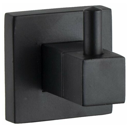 Крючок одинарный в ванную комнату, черный