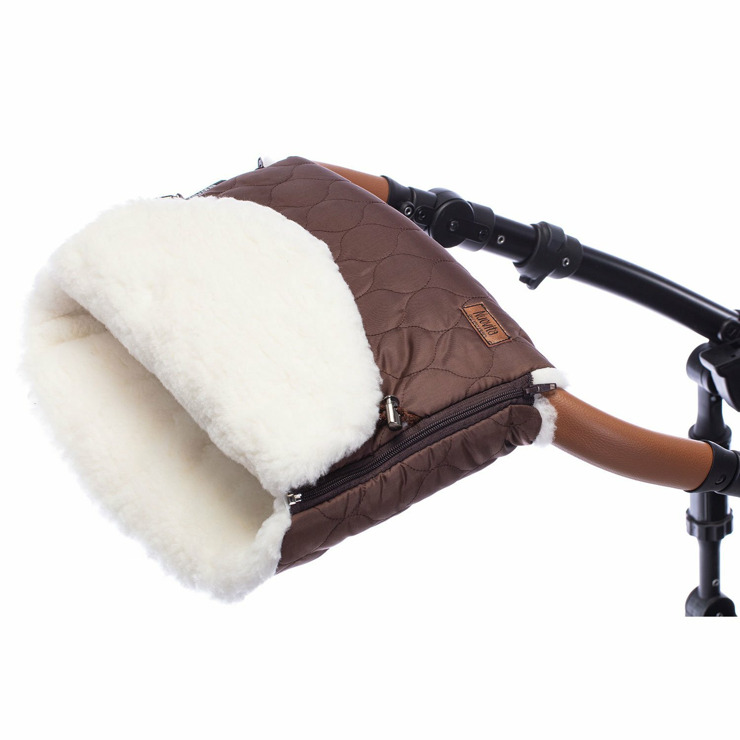 Муфта меховая для коляски Nuovita Polare Bianco (cioccolata/Шоколад)