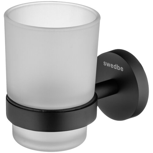Стакан подвесной с держателем, для зубных щеток, Swedbe Attribut цвет: черный 9813B