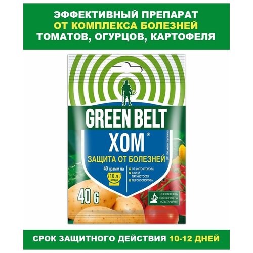 Средство от болезней растений Хом, 40 г средство защиты от болезней хом 20 г для овощей 10шт