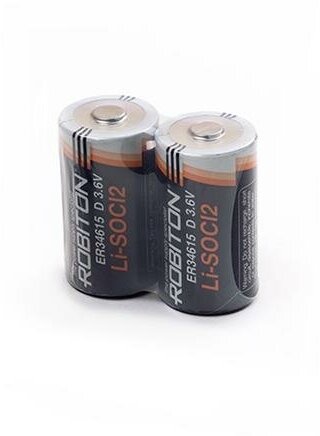 Батарейка Robiton ER34615 3.6V size D Li-SOCl2 19000mAh SR2 ER34615-SR2, 2шт.
