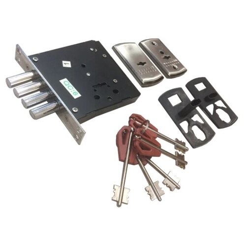 Замок врезной MASTER-LOCK GROUP 2514-89651236 G С-4р (4 ригеля сувальдный) master lock замок врезной deadbolt 102 ss блистер ключ ключ никель