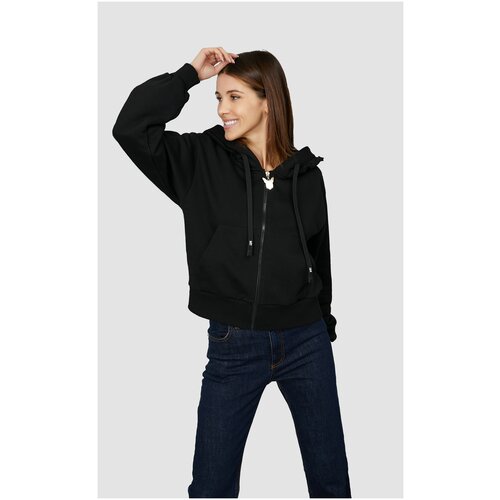 фото Толстовка женская, j.b4, артикул: 4wc1702, цвет: черный, размер: xs