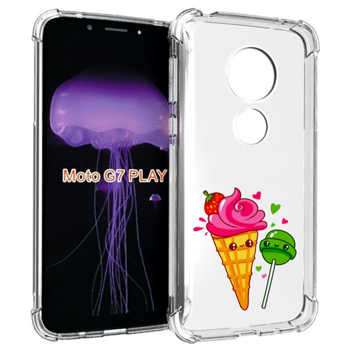 Чехол MyPads Вкусняшки для Motorola Moto G7 Play задняя-панель-накладка-бампер