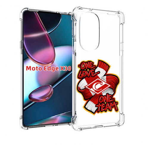 Чехол MyPads ФК спарак 1 любовь для Motorola Moto Edge X30 задняя-панель-накладка-бампер