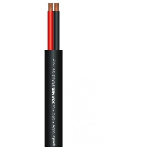 Кабель акустический с катушки двухжильный Sommer Cable 440-0051FC Meridian Install SP240 CPR-Version FRNC Black, 1 м