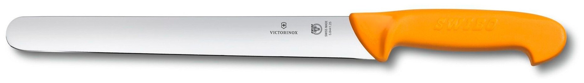 Нож для резания ломтиками VICTORINOX Swibo, лезвие с закруглённым кончиком, 25 см, жёлтый