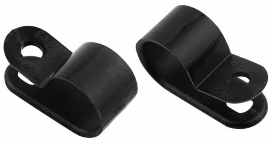 REXANT Кабельная скоба под винт 5 мм, черная, упаковка 50 шт. 07-4405-1