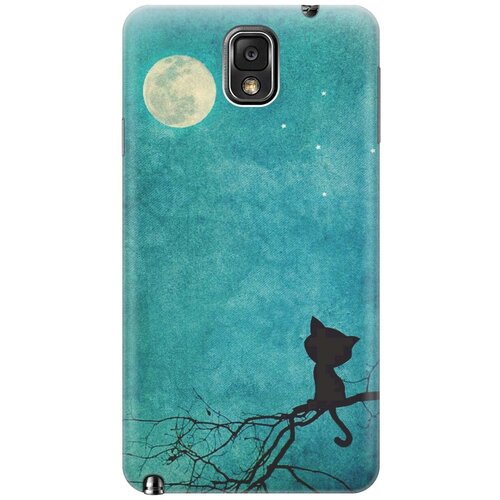 фото Re:pa накладка transparent для samsung galaxy note 3 с принтом "котенок и луна"