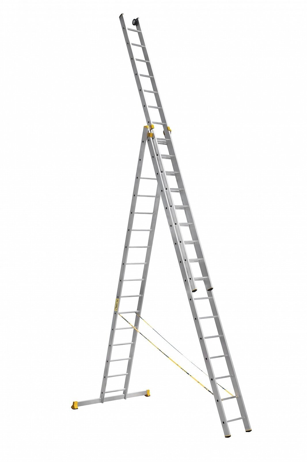 Алюминиевая профессиональная трехсекционная лестница Алюмет P3 9316
