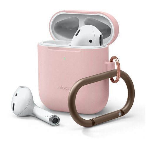  Elago  AirPods Gen 1 & 2  Slim silicone Hang case Lovely pink