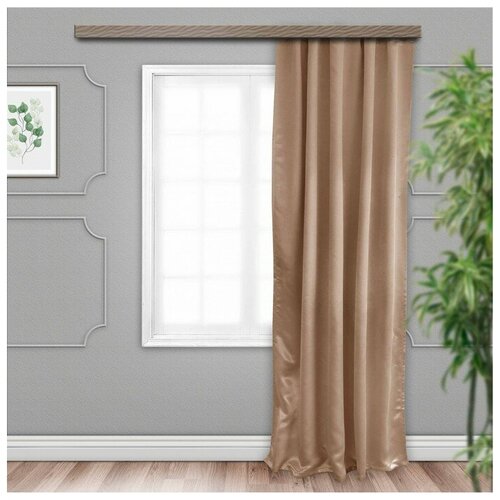 фото Штора портьерная элегия 135х260 см, светлое золото, пэ 100% witerra