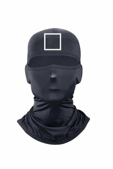 Балаклава мужская Игра в Кальмара (черная), под шлем (подшлемник), головной убор