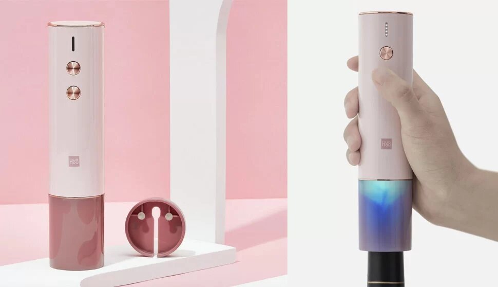 Электроштопор Xiaomi Huo Hou Electric Wine Opener Pink (HU0121) - фото №13