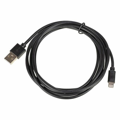 Кабель Lightning (m) - USB (m), 2м, 2.4A, черный