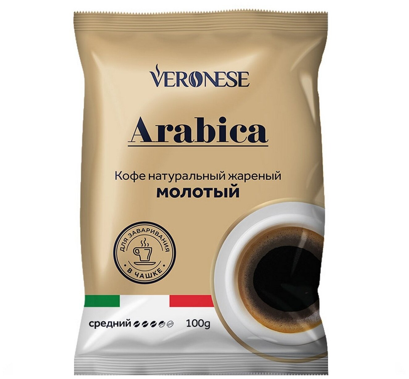 Кофе молотый жареный натуральный Veronese ARABICA, 100 гр. - фотография № 1