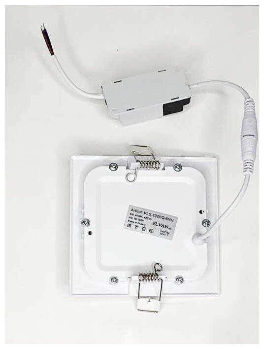 102SQ-6W-3000K-Wh Cветильник светодиодный встраиваемый - фотография № 4