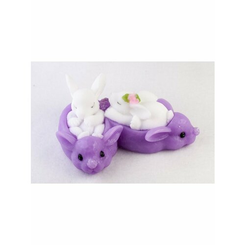 силиконовая форма кролики Форма для мыла Кролики в тапках