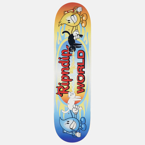 фото Дека ripndip x world industries water & fire deck голубой, размер 8.25