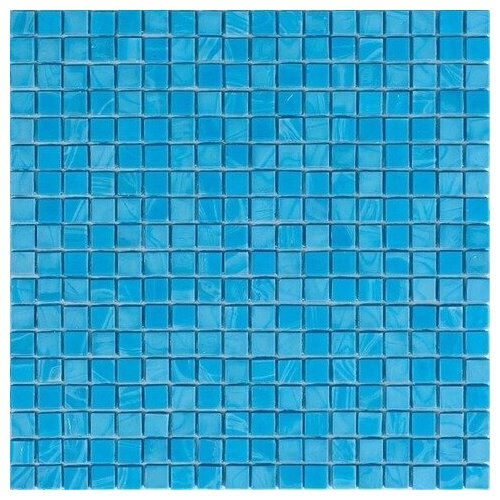 Мозаика одноцветная чип 15 стекло Alma NB-BL548 голубой квадрат глянцевый